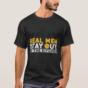 T-shirt Super pickleball les vrais hommes restent hors de