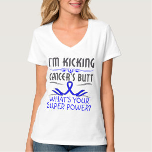 T-shirt Super pouvoir de coup de pied de bout de Cancer de