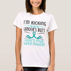 T-shirt Super pouvoir de coup de pied de bout de Cancer de