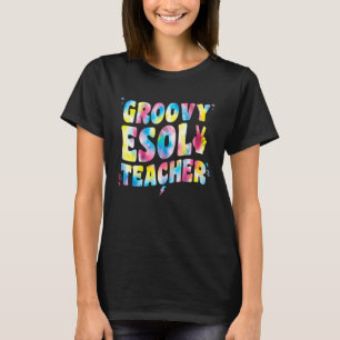 T-shirt Super Prof de Anglais Groovy Bande de Prof d'Angla