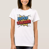 T-shirt Super Professeur Style Bande Dessinée (Devant)