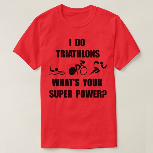T-shirt Super puissance du triathlon (Design devant)