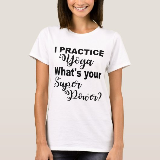 T-shirt Super puissance du yoga (Devant)