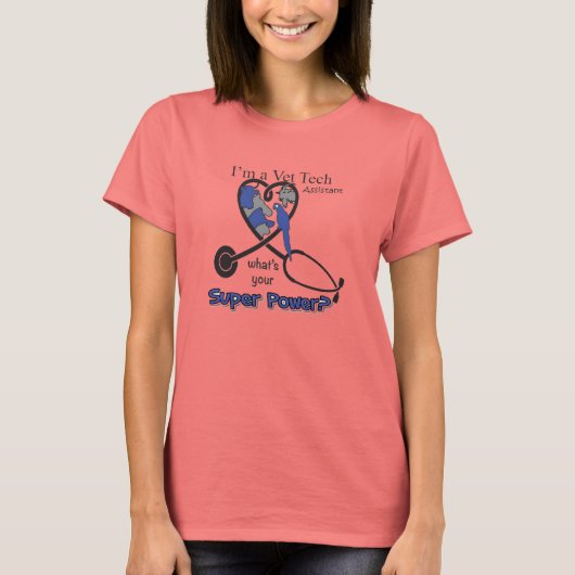 T-shirt Super puissance Vet Tech (Devant)
