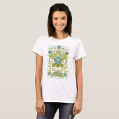 T-shirt Super Retro Aries Horoscope Astrologie Vert (Devant entier)