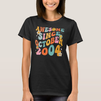 T-shirt Super Retro Awesome Depuis 2004 18 Ans 18ème