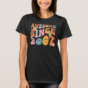 T-shirt Super Retro Awesome Depuis 2007 15 Ans 15ème