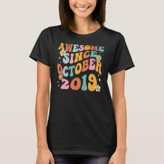 T-shirt Super Retro Awesome depuis 2019 3 Ans 3ème Bi