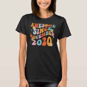 T-shirt Super Retro Awesome depuis 2020 2 Ans 2ème Bi
