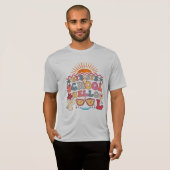 T-shirt Super Retro Design Bye Bye School Hello Pool Cool (Devant entier)