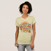 T-shirt Super Retro Design Bye Bye School Hello Pool Cool (Devant entier)