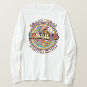 T-shirt Super Retro Floral Daisy Grade III Nom de l'enseig