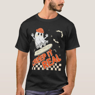T-shirt Super Retro Ghost Halloween Creep It Real Boys Sk