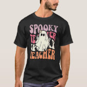T-shirt Super Retro Halloween Enseignant Éffrayant Trick O (Devant)