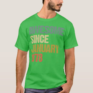 T-shirt Super Rétro Incroyable Depuis Janvier 1978 drôle