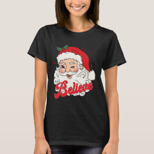 T-shirt Super Retro Santa Claus Croire Noël Femmes K