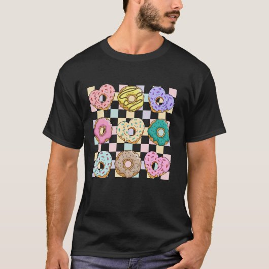 T-shirt Super Retro Valentine Donuts Coeur Candy Enseignan (Devant)