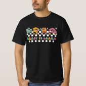 T-shirt Super Retro Vie de l'enseignant Daisy Hippy Be Kin (Devant)