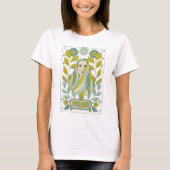 T-shirt Super Retro Virgo Horoscope Astrologie Vert (Devant)