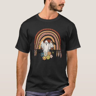 T-shirt Super saison Éffrayante Citrouille Floral Ghost Ha