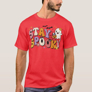 T-shirt Super Séjour Éffrayant Vibes Retro Floral Fantôme 