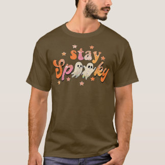 T-shirt Super Séjour Éffrayant Vibes Retro Floral Fantôme 