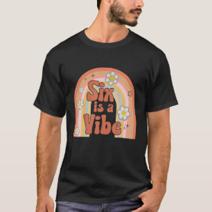 T-shirt Super Six Est Vibe Arc En Ciel Anniversaire Enfant