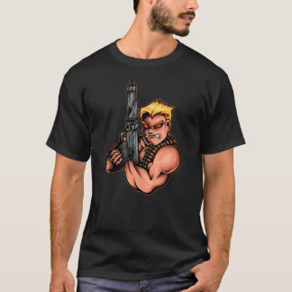 T-shirt Super Soldat Action Héros Jeux Rétro