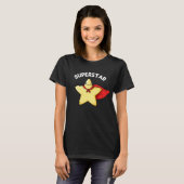 T-shirt Super Star Funny Astronomy Pun Dark BG (Devant entier)