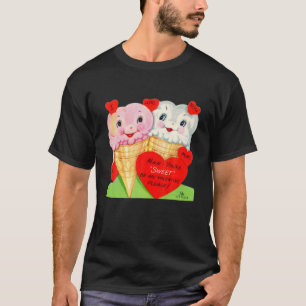 T-shirt Super Sweet Ice Cream Cone Retro Vintage Valentine