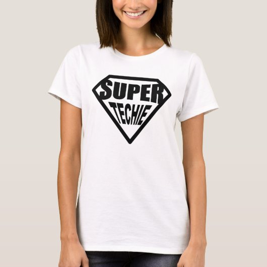 T-shirt Super Techie - Noir (Devant)