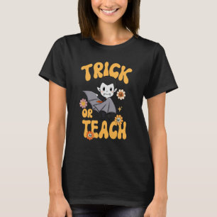 T-shirt Super Trick ou Enseigner Vampire Halloween Retro F