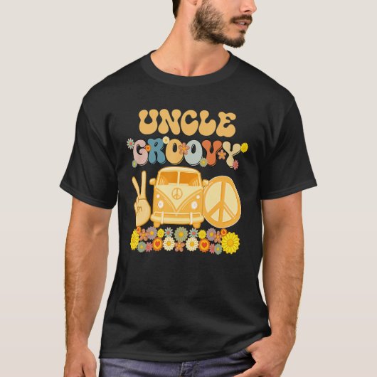 T-shirt Super Uncle Retro Correspondant Famille Baby showe (Devant)