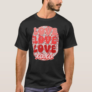 T-shirt Super Valentine's Day Love Retro Café Coeur Flo
