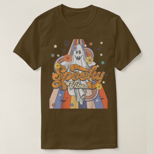 T-shirt Super Vintage Fantôme Hippie Halloween Spook (Design devant)