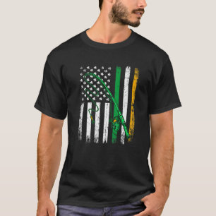 T-shirt Super Vintage Irlandais Pêche Américain Drapeau St