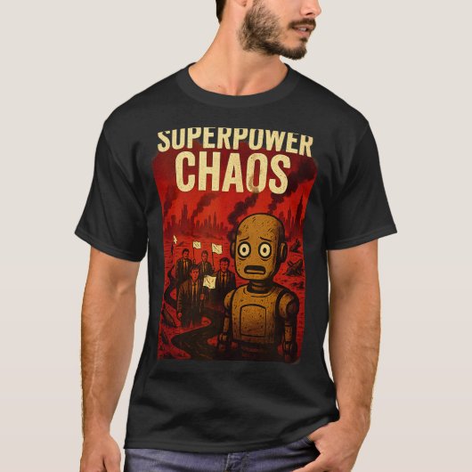 T-shirt Super Wer Chaos Dystoan Satire War Consequences Gi (Devant)