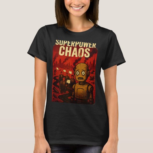 T-shirt Super Wer Chaos Dystoan Satire War Consequences Gi (Devant)