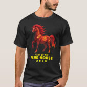 T-shirt Superbe année chinoise du Cheval de Feu 2026 (Devant)