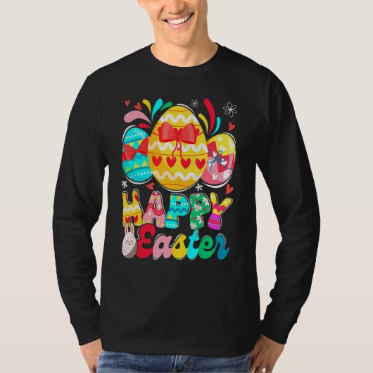 T-shirt Superbe chasse aux oeufs Bunny Pâques Joyeux jour  (Devant)