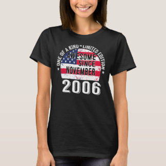 T-shirt Superbe Depuis Novembre 2006 Vintage 16 Ans U