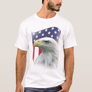 T-shirt Superbe design patriotique aigle et drapeau
