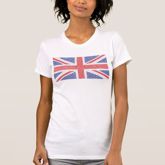 T-shirt superbe d'Union Jack de points (Devant)