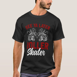 T-shirt Superbe Fille de Roller Skating Rétro des Années 1