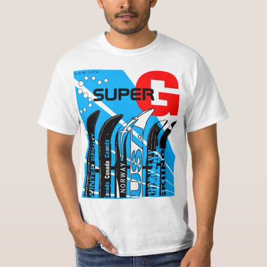 T-shirt Superbe-g de Snowblade de sport d'hiver de (Devant)