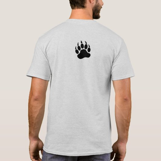 T-shirt Superbe griffe d'ours gris Grande et en charge (Dos)
