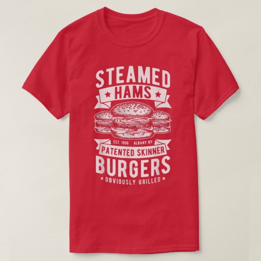 T-shirt Superbe Jambons à vapeur Skinner Burger à thème dr (Design devant)
