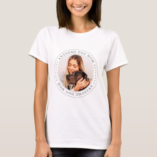 T-shirt Superbe maman chien depuis 20XX Classic Photo simp (Devant)