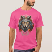 T-shirt Superbe Nature Wolf Automne Saison Automne Art Nou (Devant)