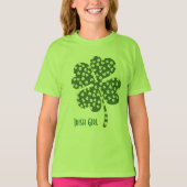 T-shirt Superbe Shamrock verte irlandaise fille (Devant)
